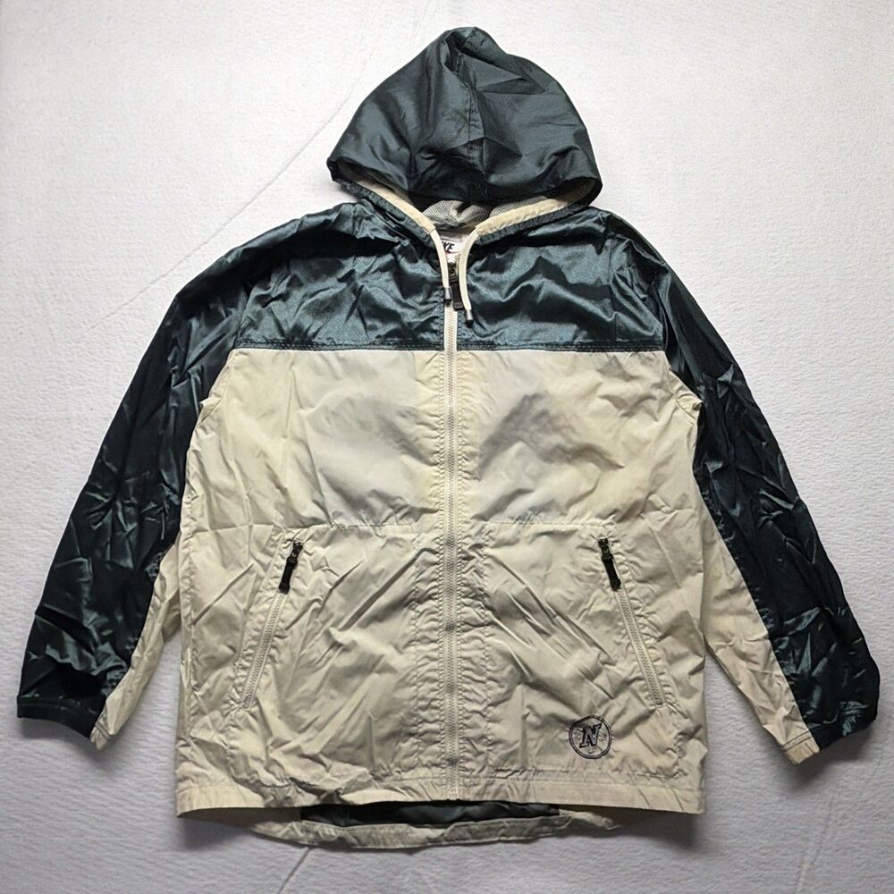 Vintage 90s Nike Windbreaker Jacket Hooded Spellout Hong Kong Colorblock Men's M